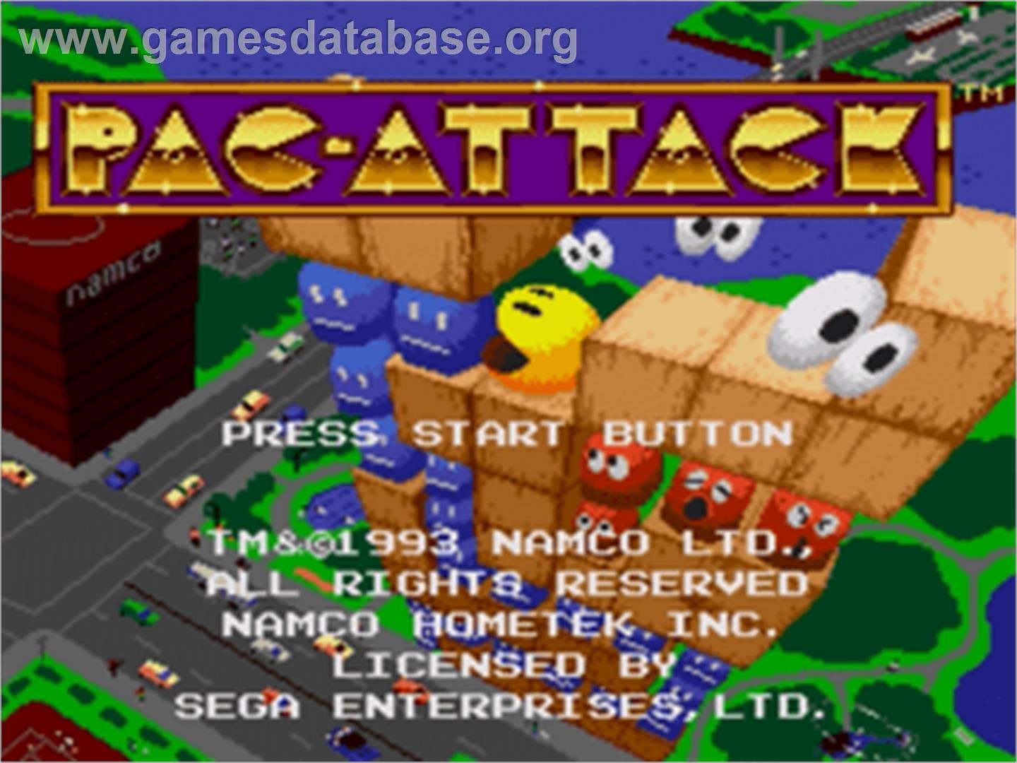 Pac-Attack - Sega Nomad - Artwork - Title Screen