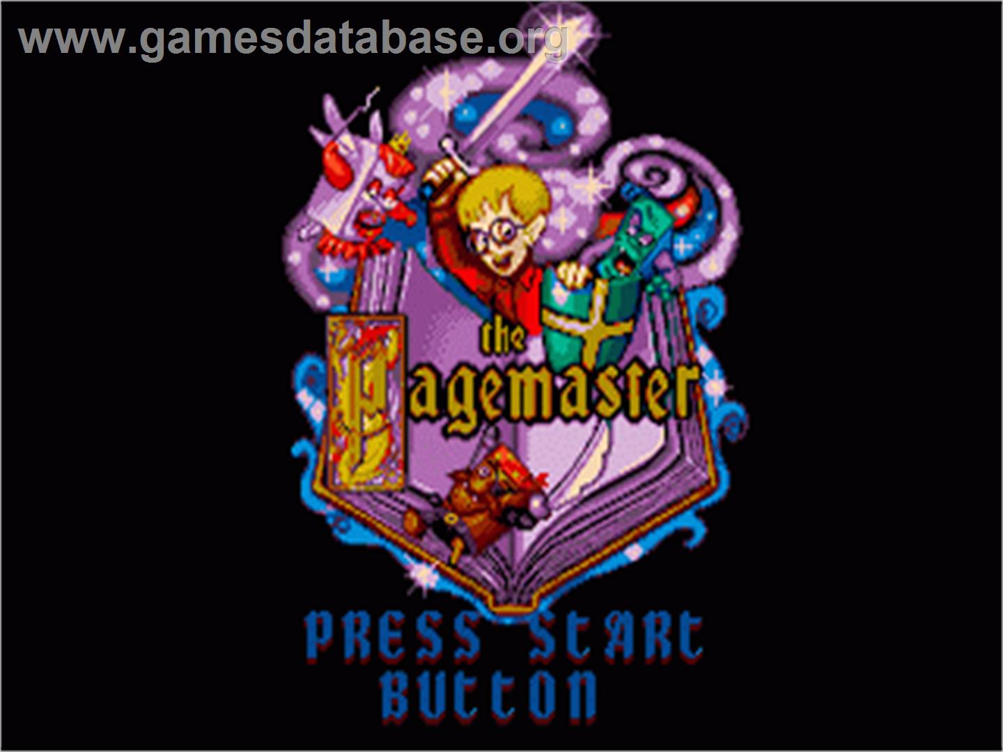 Pagemaster, The - Sega Nomad - Artwork - Title Screen