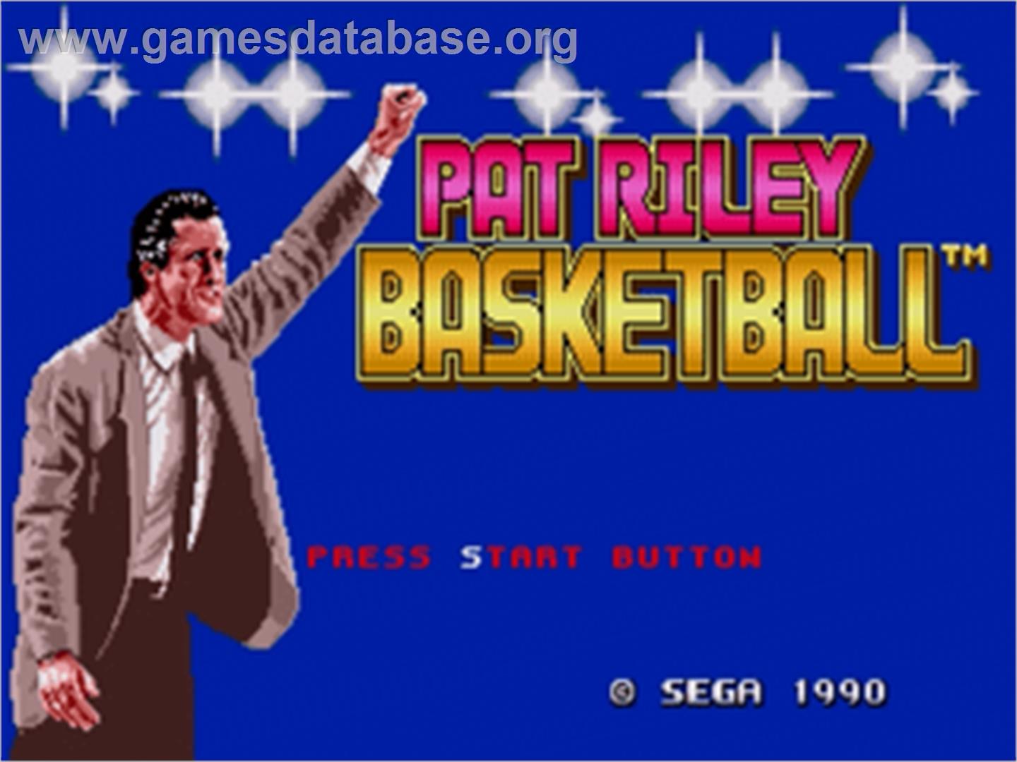 Pat Riley Basketball - Sega Nomad - Artwork - Title Screen