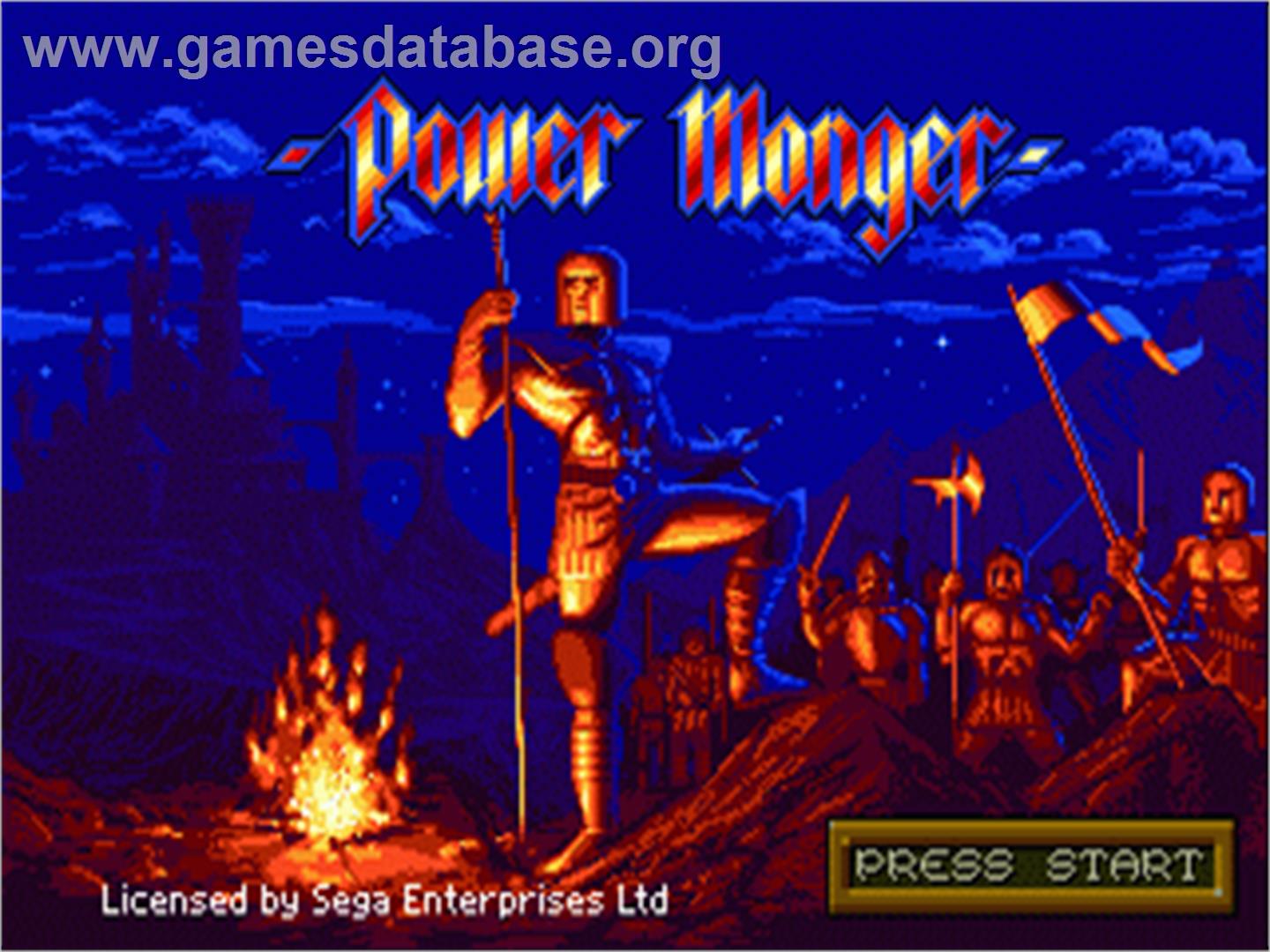 Powermonger - Sega Nomad - Artwork - Title Screen