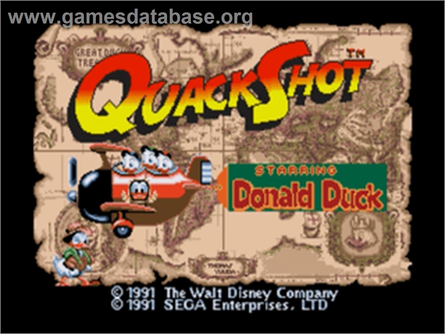 QuackShot starring Donald Duck - Sega Nomad - Artwork - Title Screen