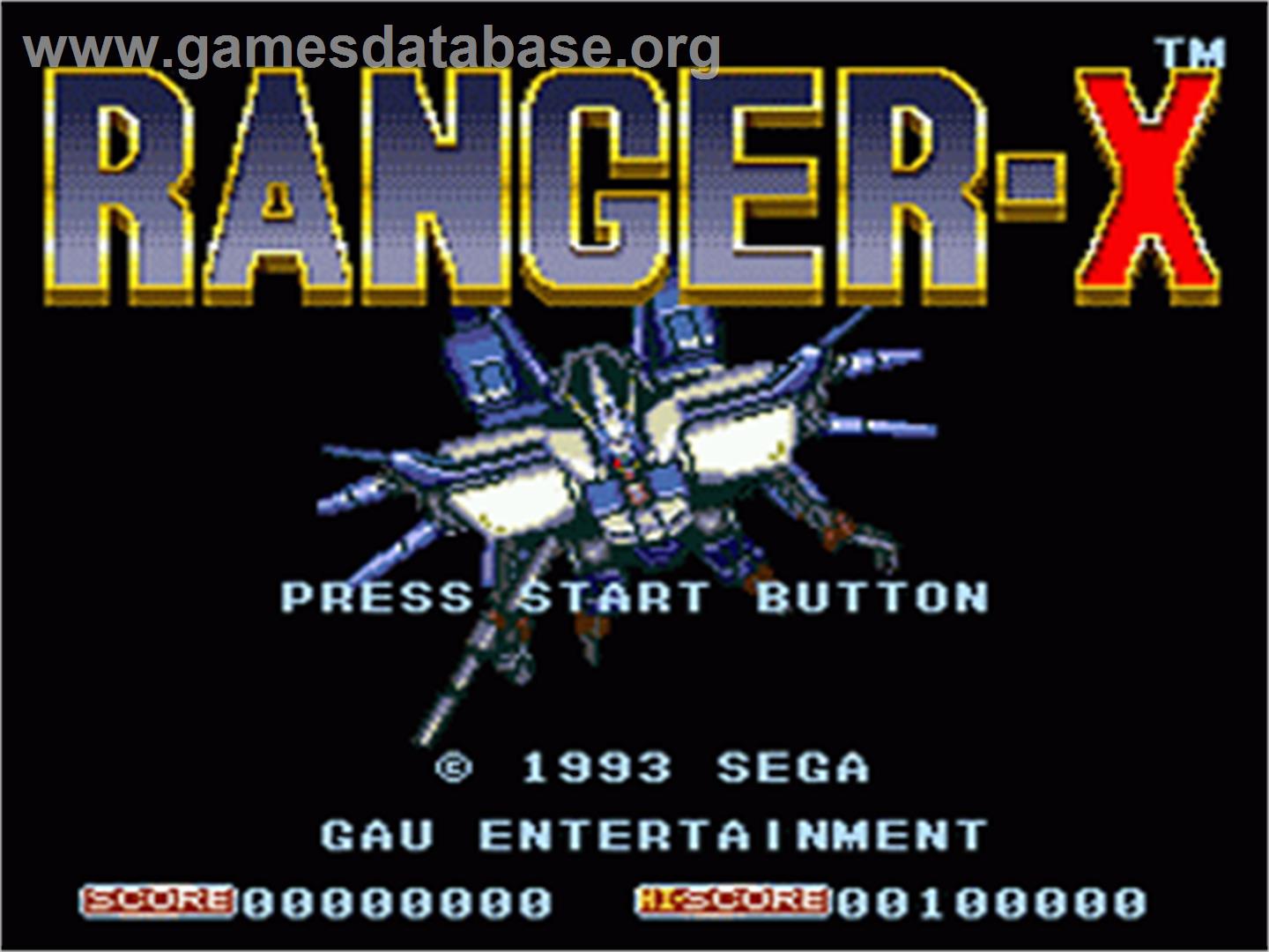 Ranger X - Sega Nomad - Artwork - Title Screen