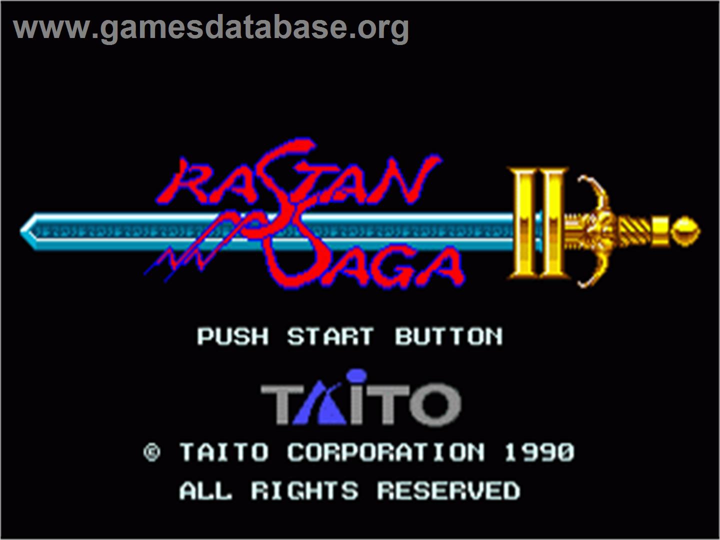 Rastan Saga 2 - Sega Nomad - Artwork - Title Screen