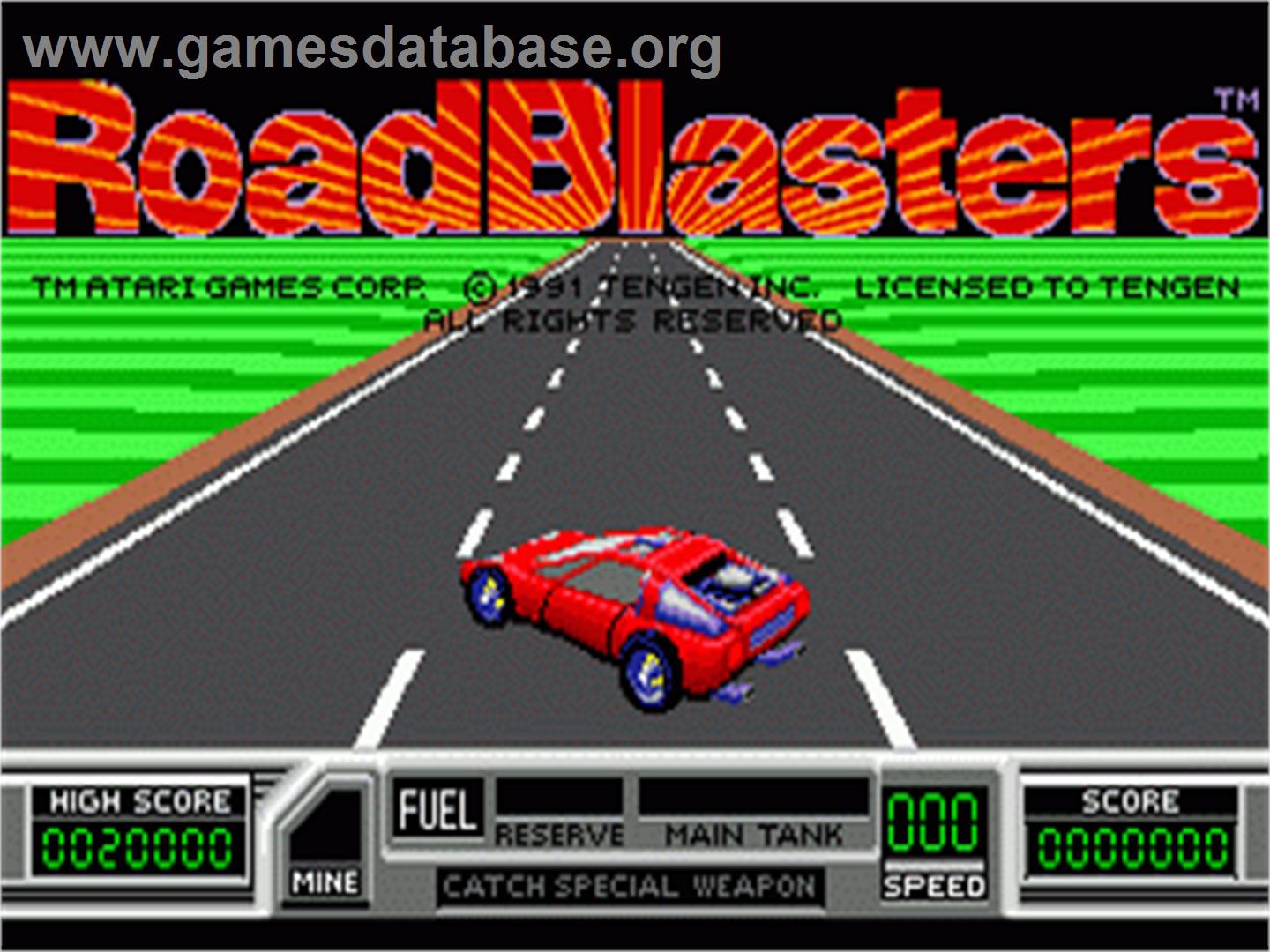 Road Blasters - Sega Nomad - Artwork - Title Screen