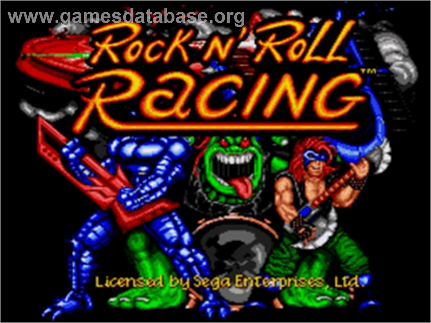 Rock 'n Roll Racing - Sega Nomad - Artwork - Title Screen