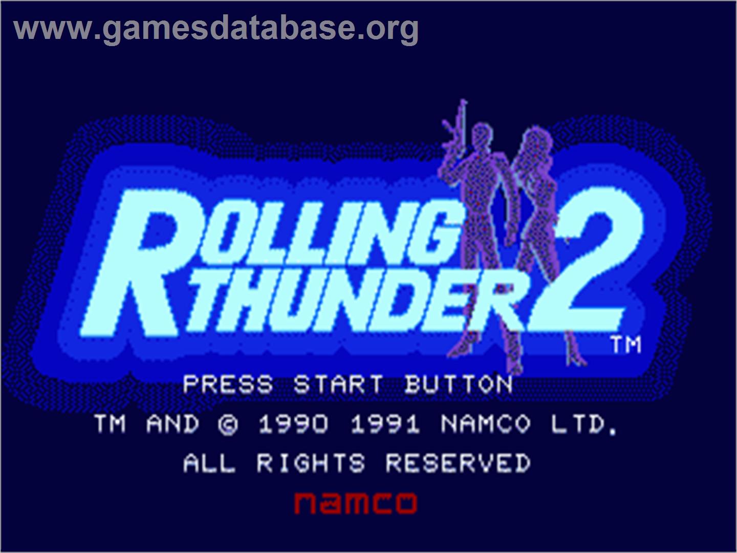 Rolling Thunder 2 - Sega Nomad - Artwork - Title Screen