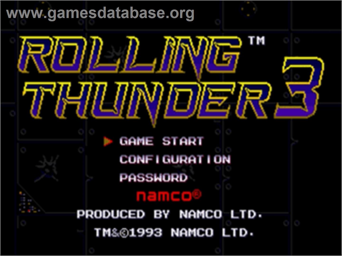 Rolling Thunder 3 - Sega Nomad - Artwork - Title Screen