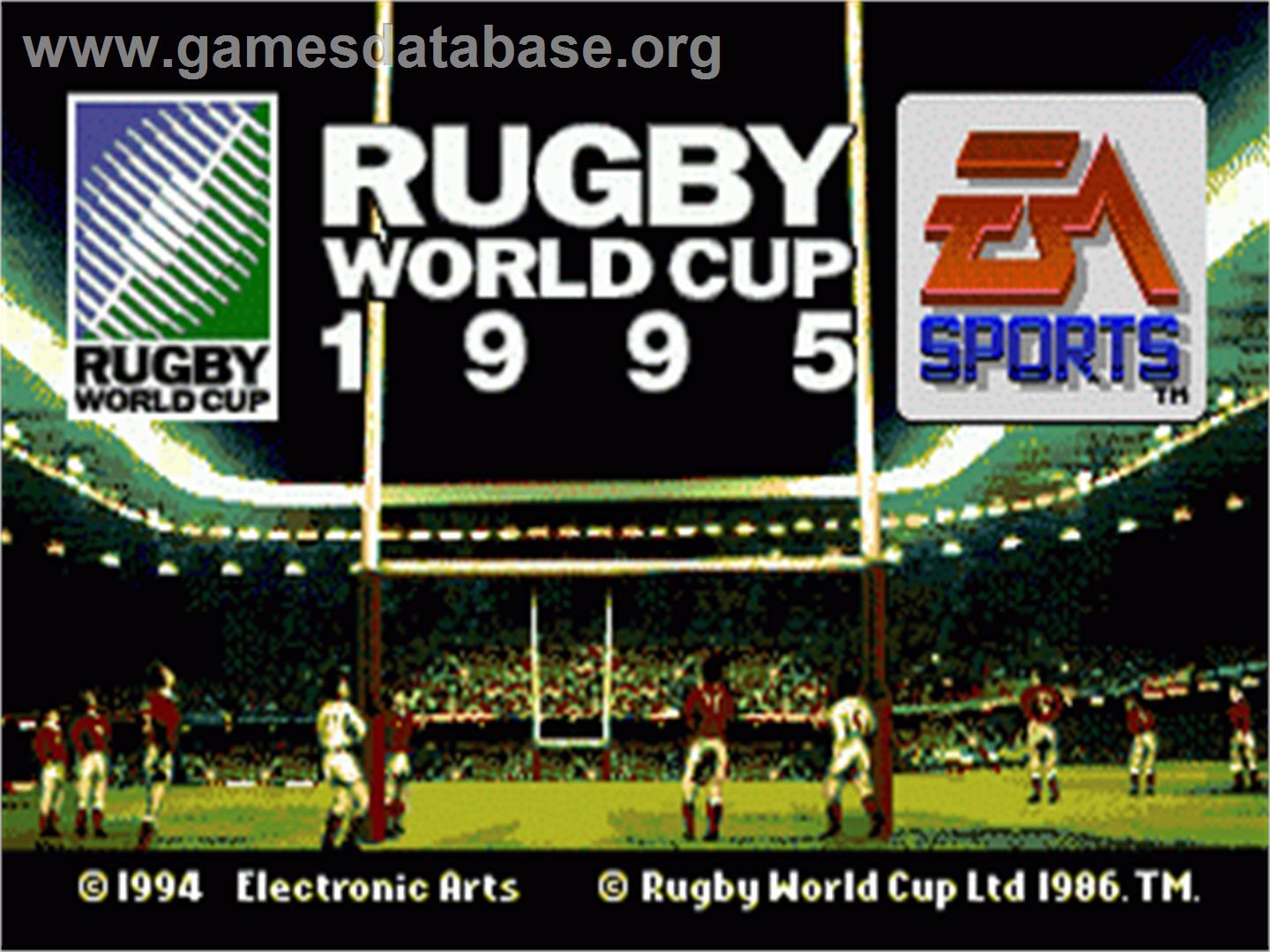 Rugby World Cup 95 - Sega Nomad - Artwork - Title Screen