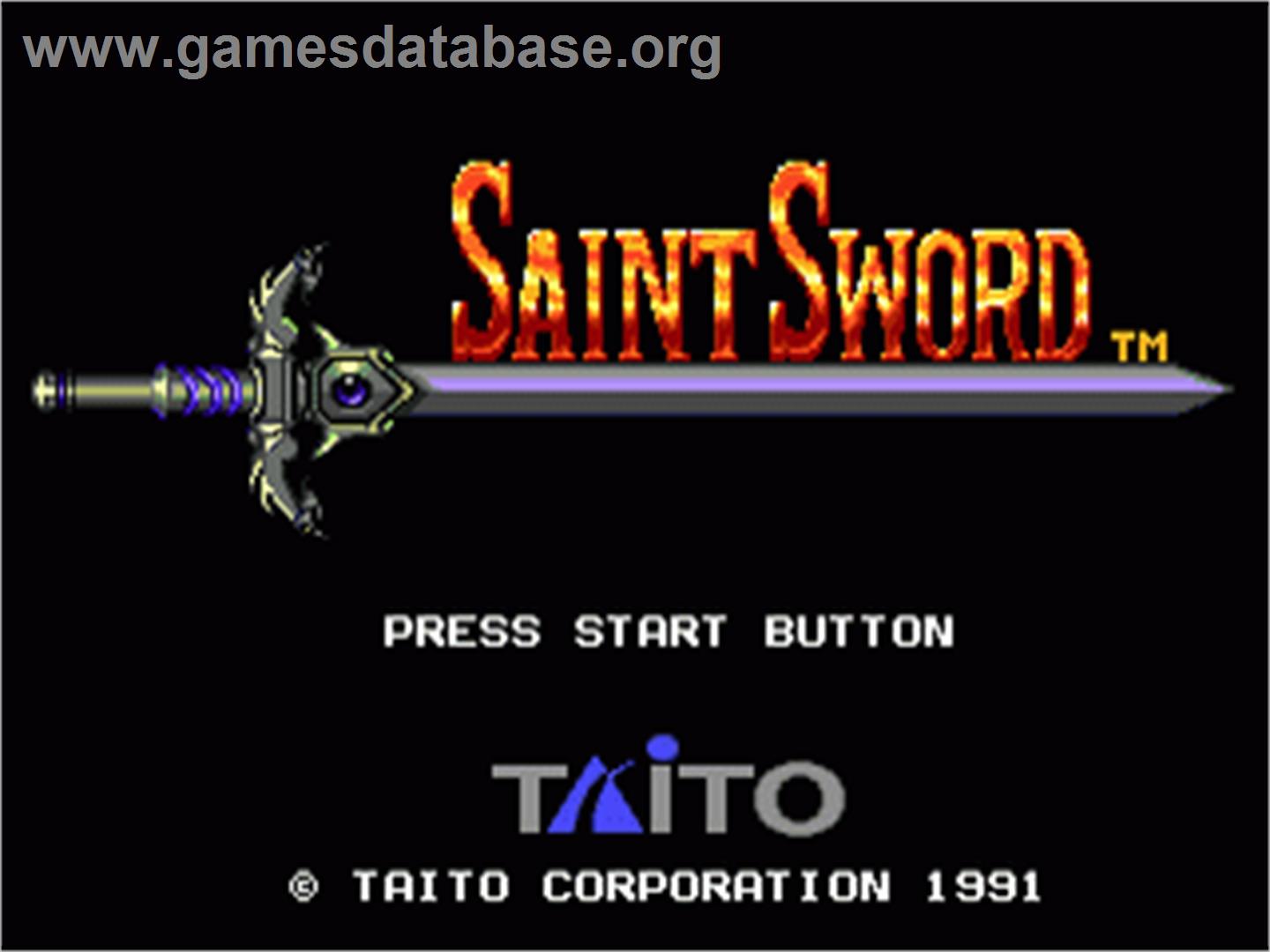 Saint Sword - Sega Nomad - Artwork - Title Screen
