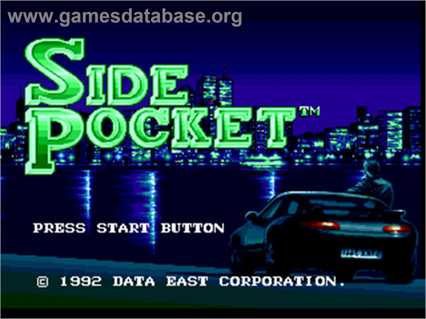 Side Pocket - Sega Nomad - Artwork - Title Screen