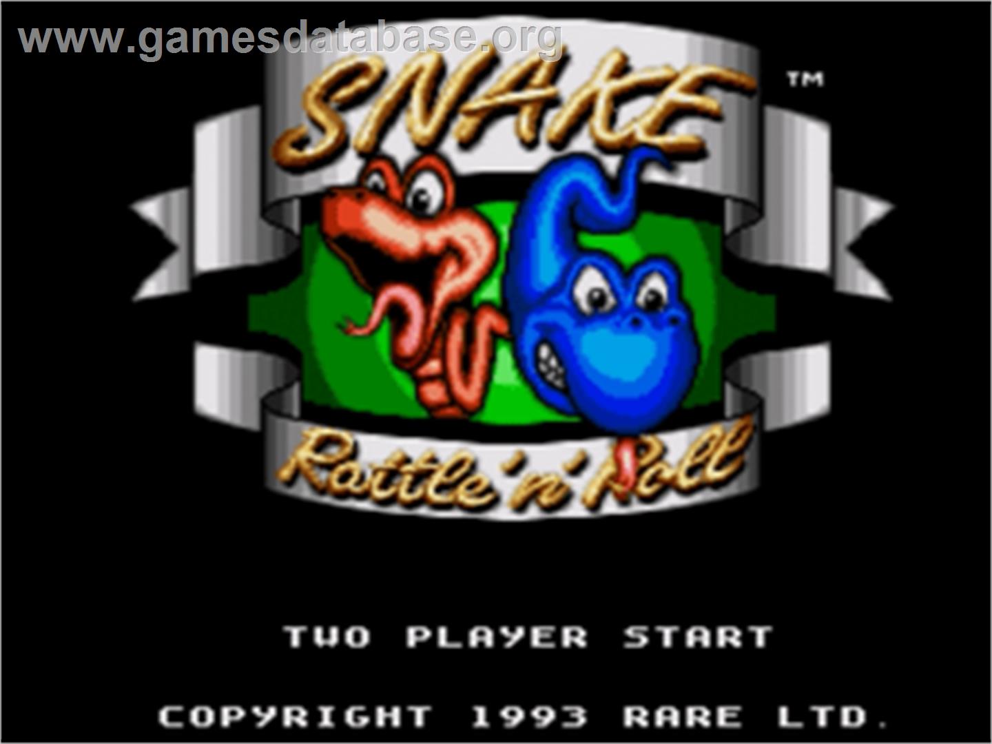 Snake Rattle 'n Roll - Sega Nomad - Artwork - Title Screen