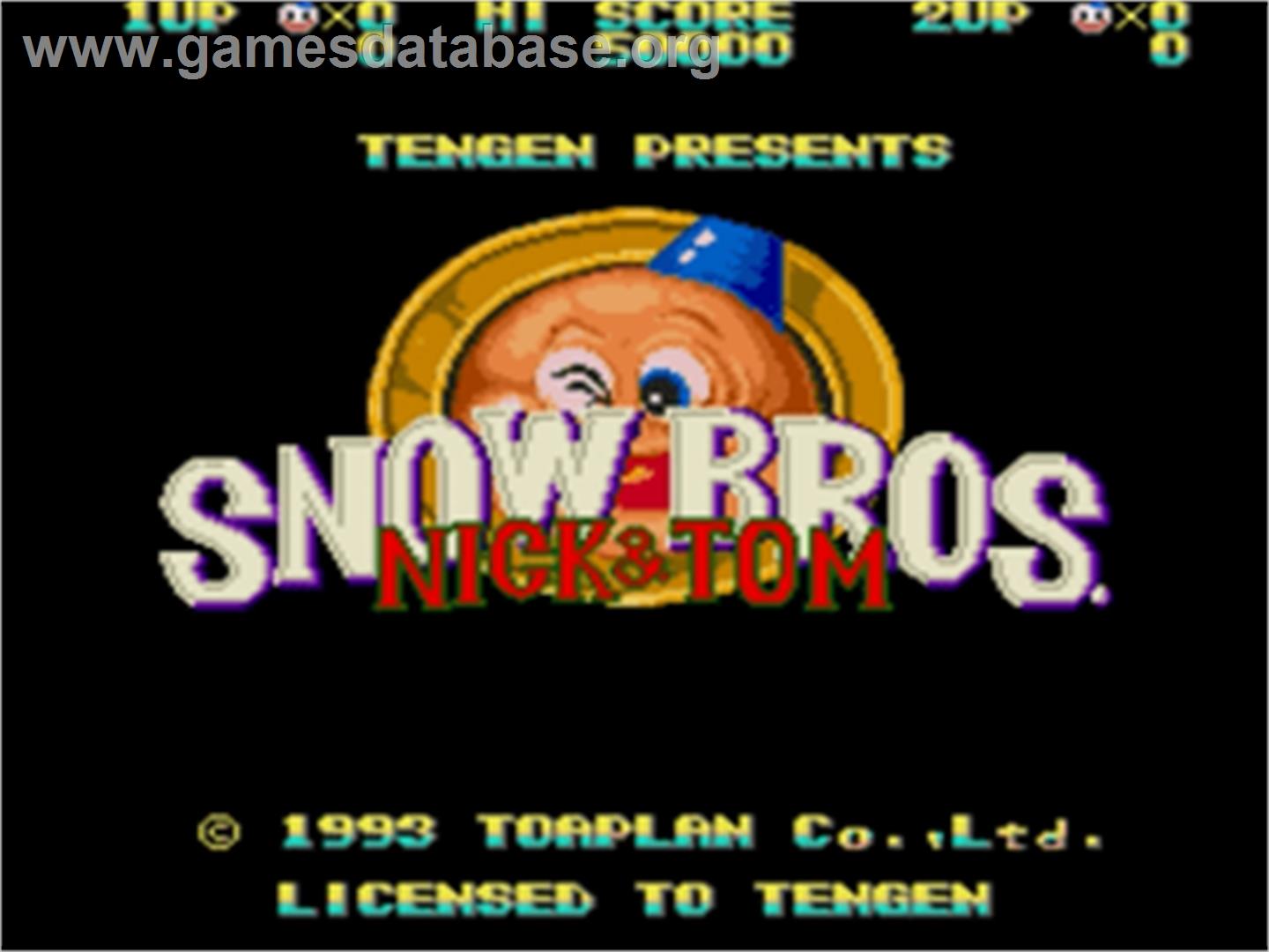 Snow Bros. Nick & Tom - Sega Nomad - Artwork - Title Screen