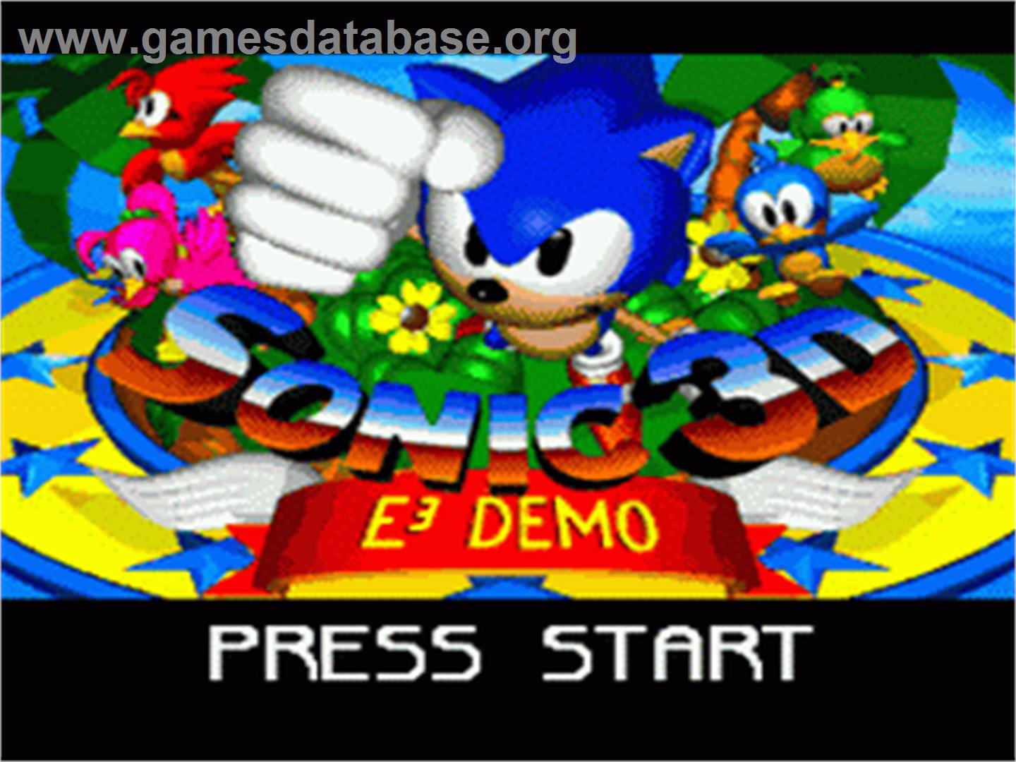 Sonic 3D Blast - Sega Nomad - Artwork - Title Screen