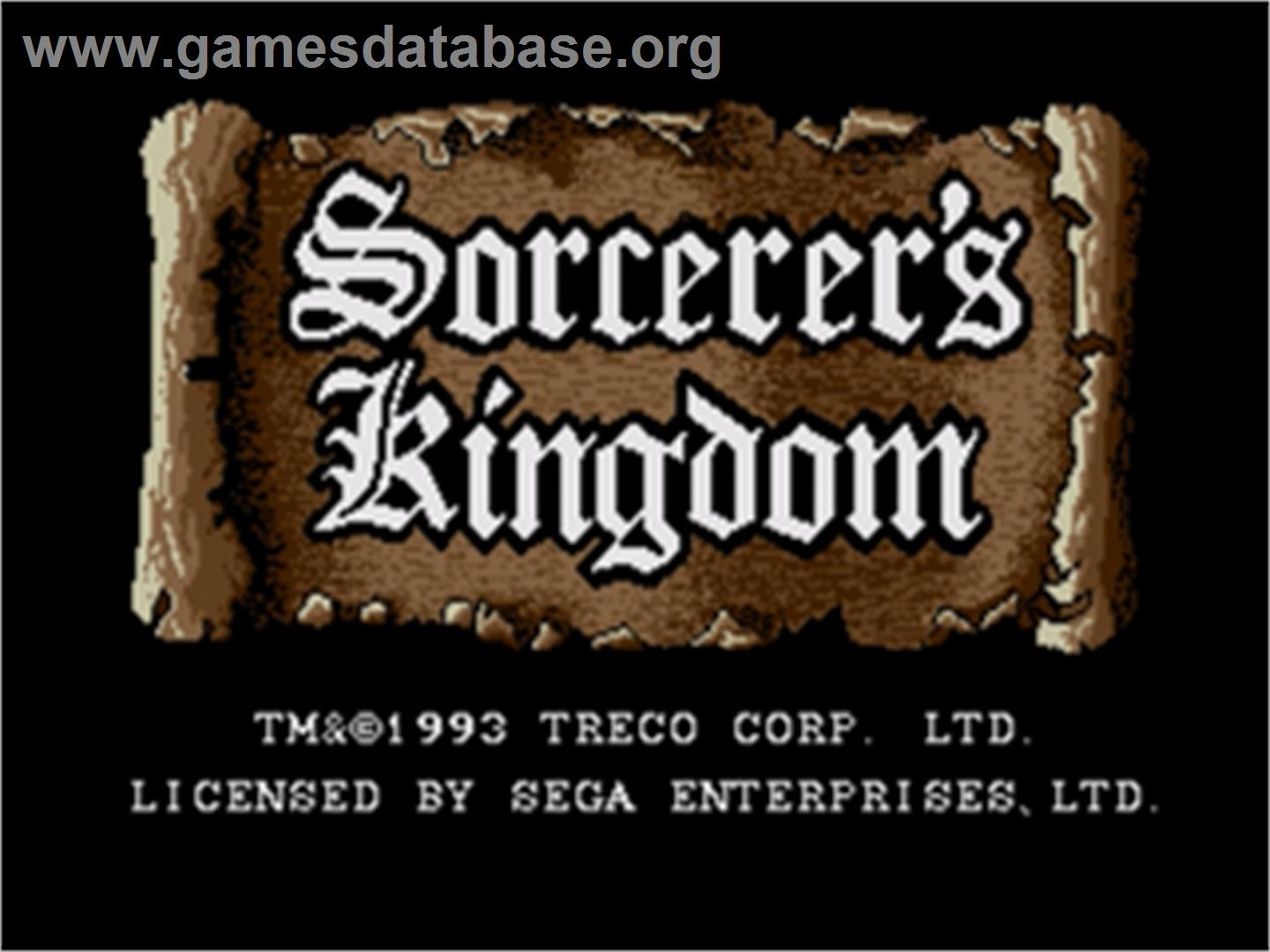 Sorcerer's Kingdom - Sega Nomad - Artwork - Title Screen