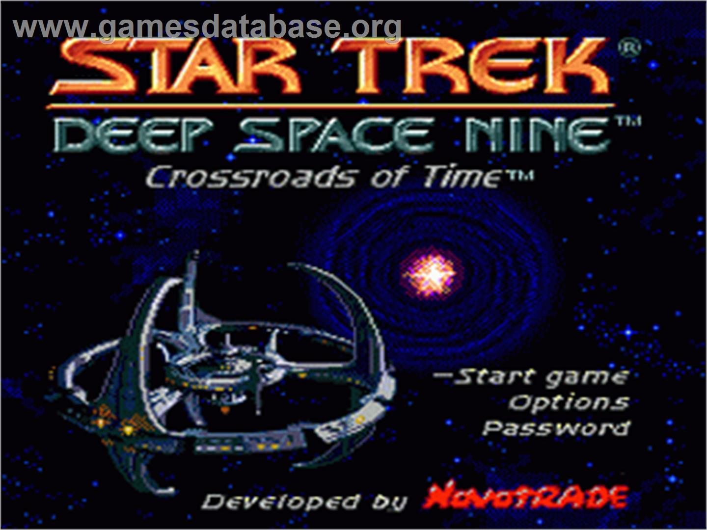 Star Trek Deep Space Nine - Crossroads of Time - Sega Nomad - Artwork - Title Screen