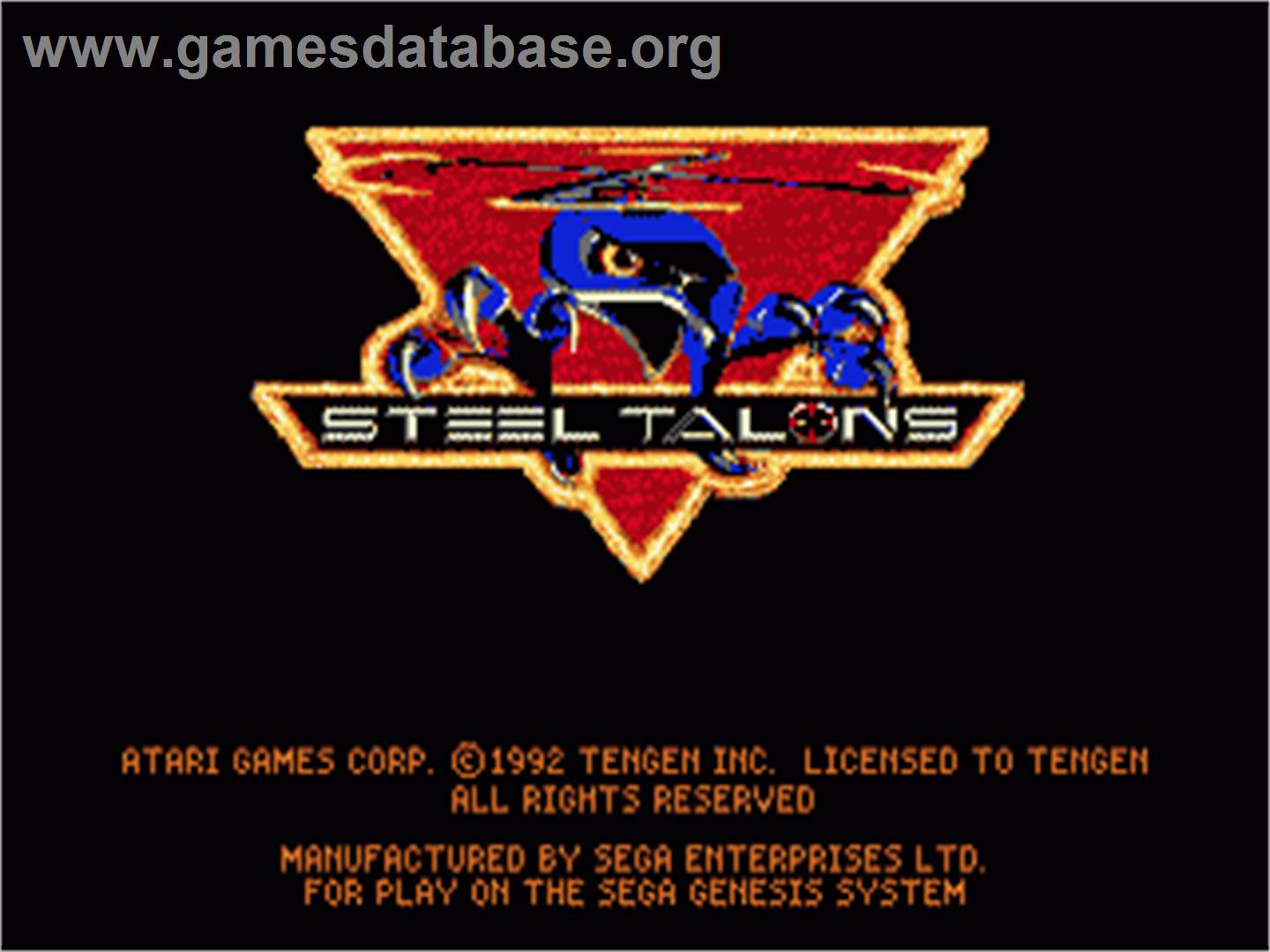 Steel Talons - Sega Nomad - Artwork - Title Screen