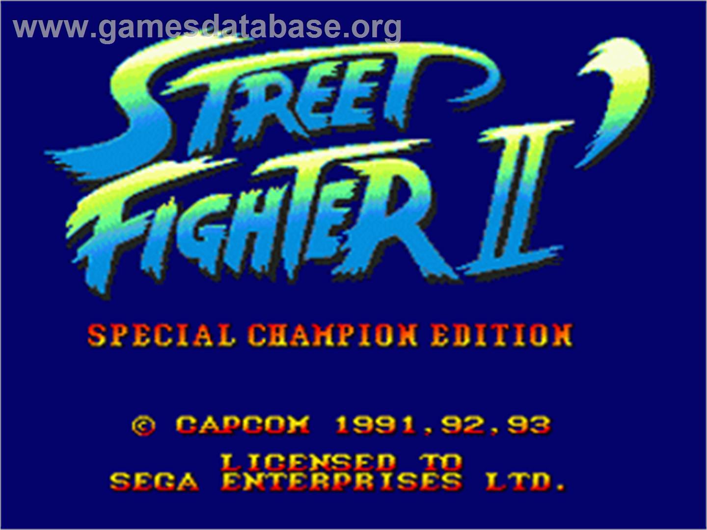 Street Fighter II' - Champion Edition - Sega Nomad - Artwork - Title Screen