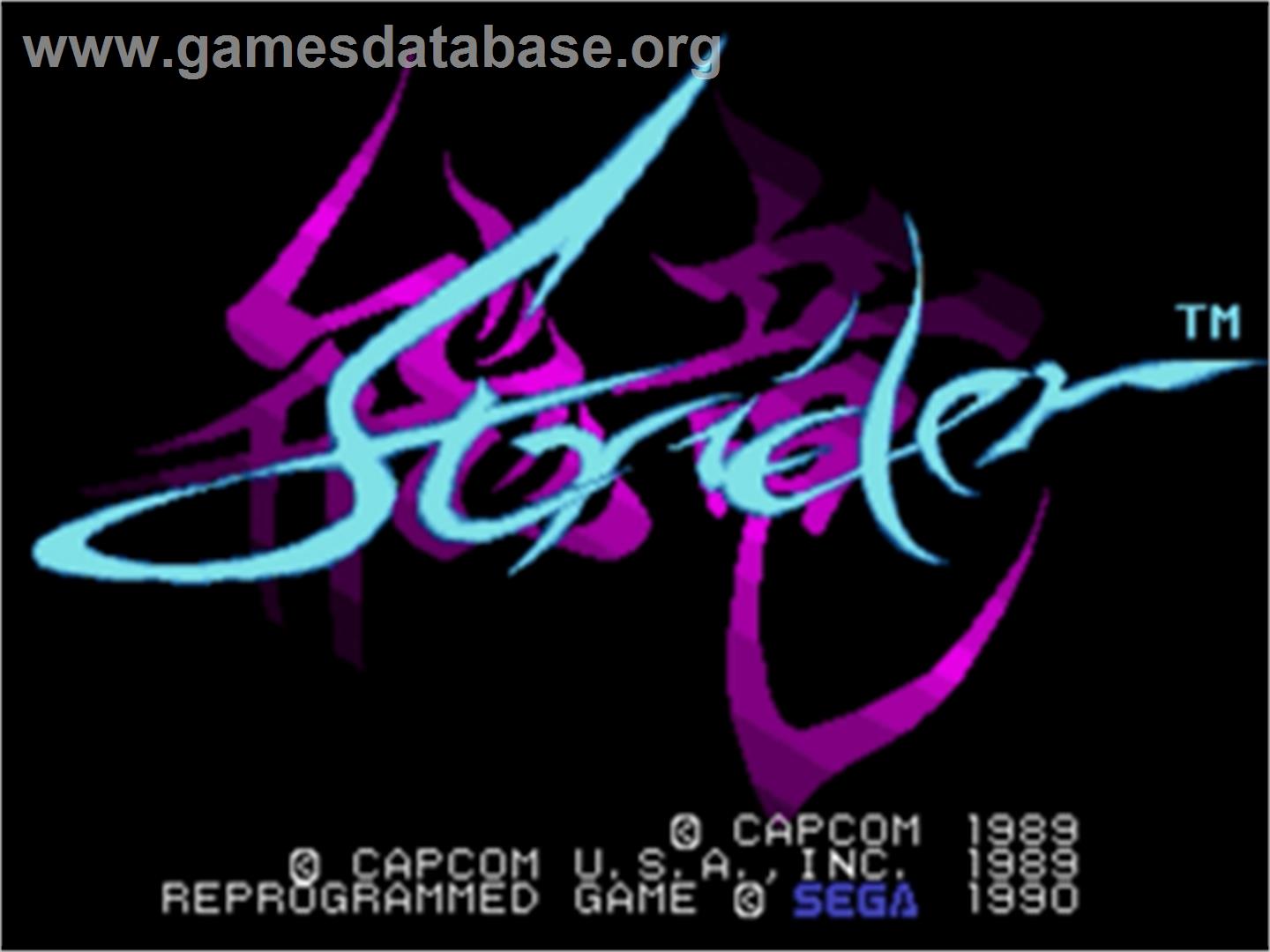 Strider - Sega Nomad - Artwork - Title Screen