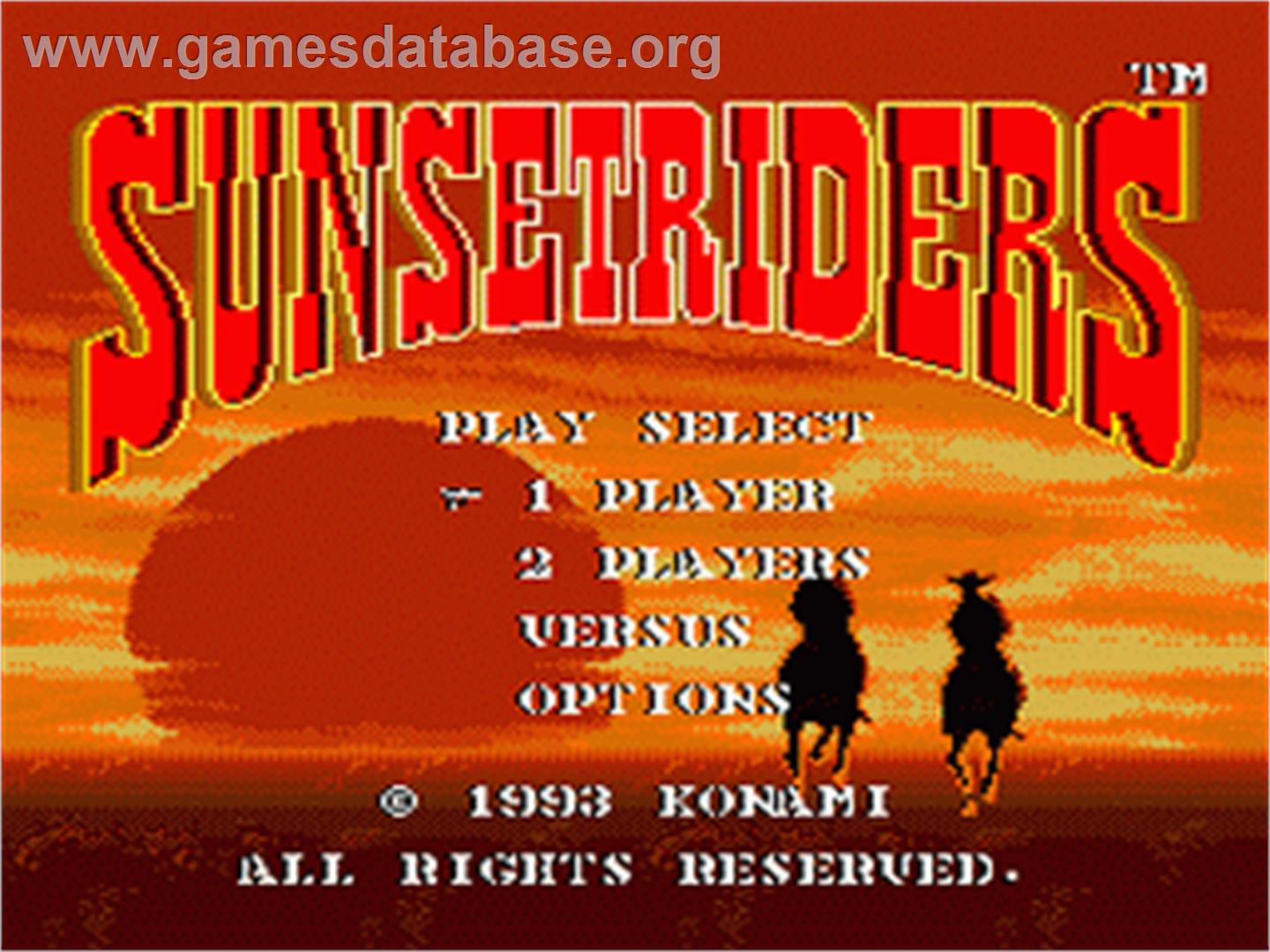 Sunset Riders - Sega Nomad - Artwork - Title Screen