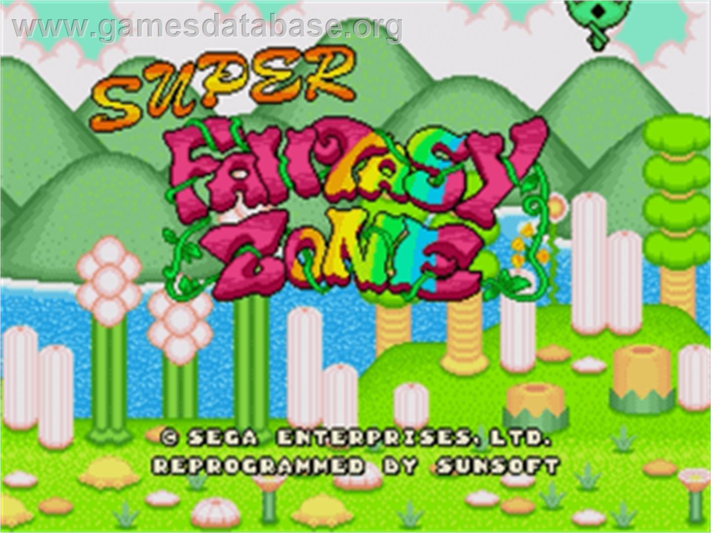 Super Fantasy Zone - Sega Nomad - Artwork - Title Screen