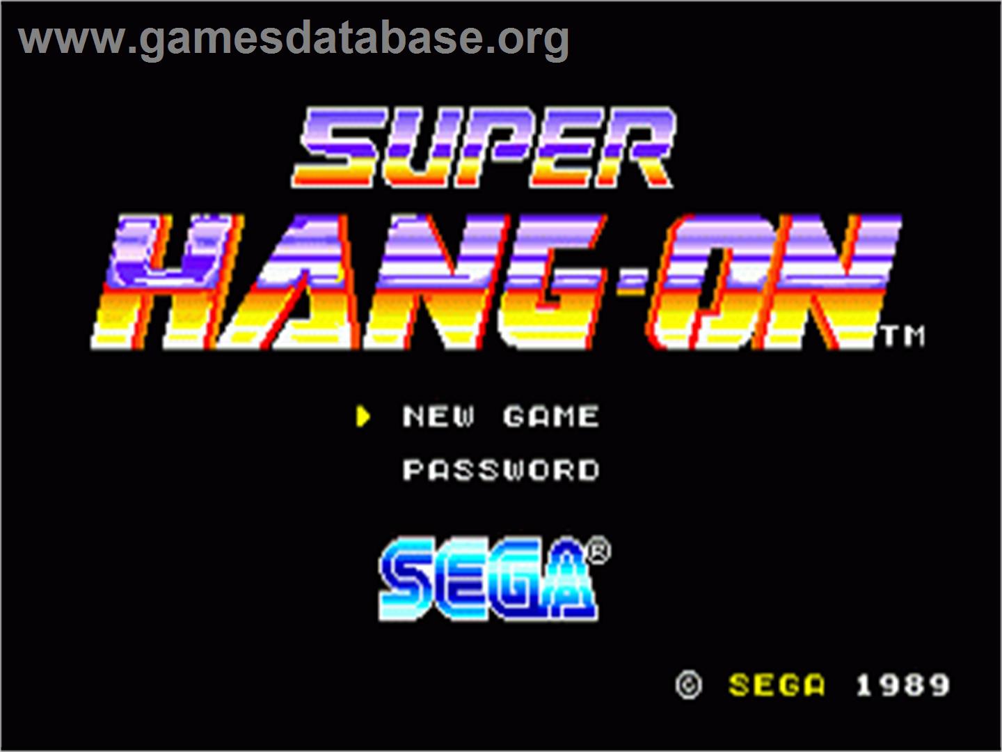 Super Hang-On - Sega Nomad - Artwork - Title Screen