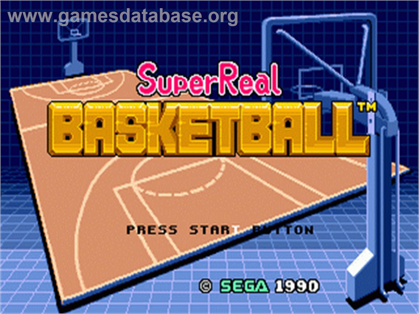 Super Real Basketball - Sega Nomad - Artwork - Title Screen