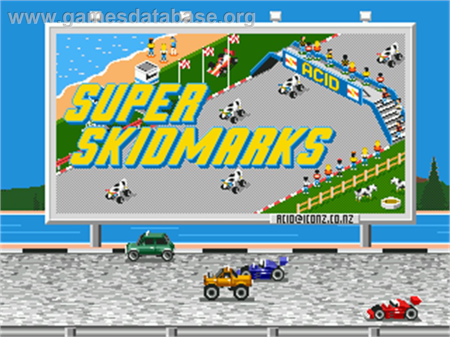Super Skidmarks - Sega Nomad - Artwork - Title Screen