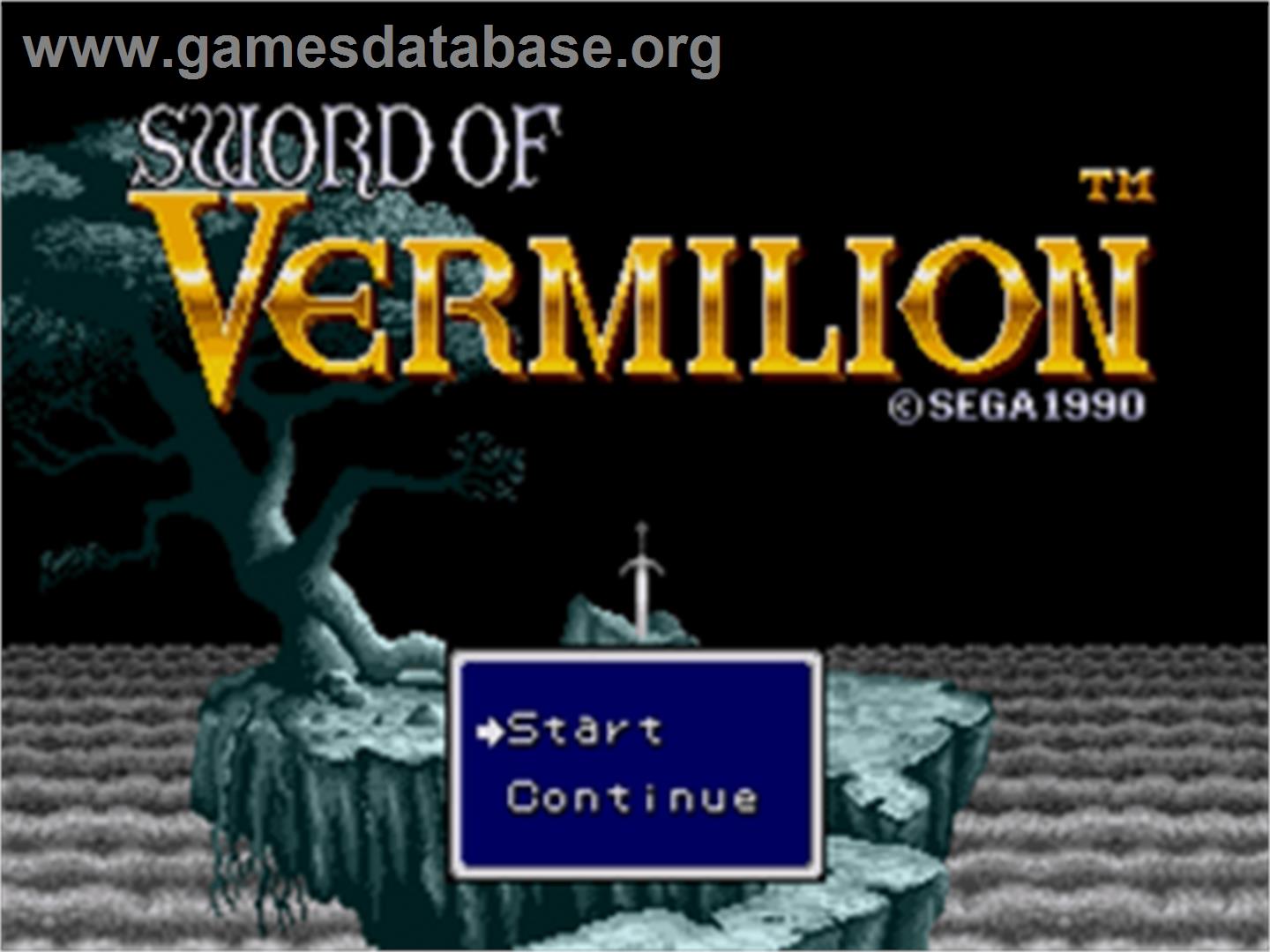 Sword of Vermilion - Sega Nomad - Artwork - Title Screen