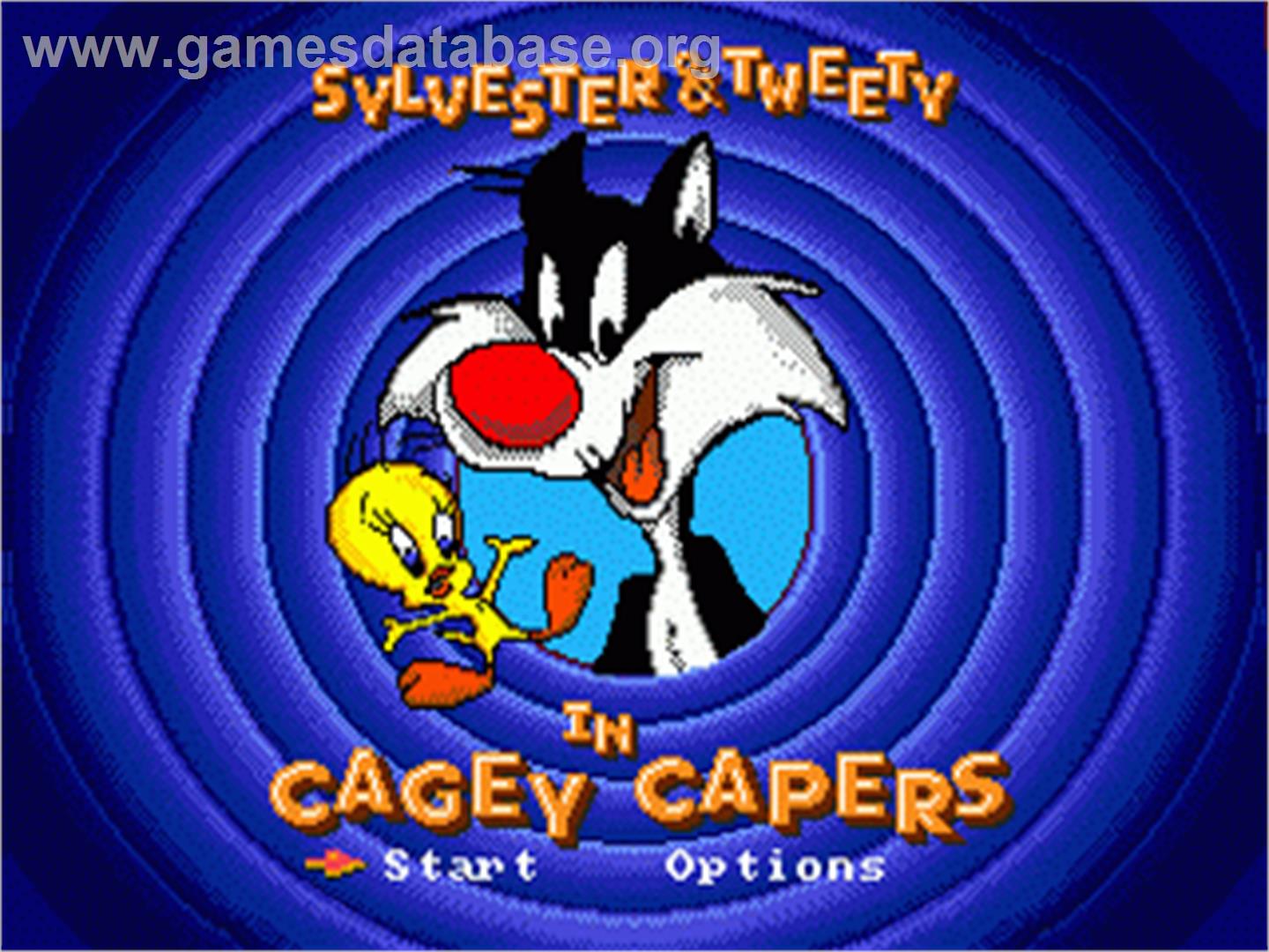 Sylvester and Tweety in Cagey Capers - Sega Nomad - Artwork - Title Screen