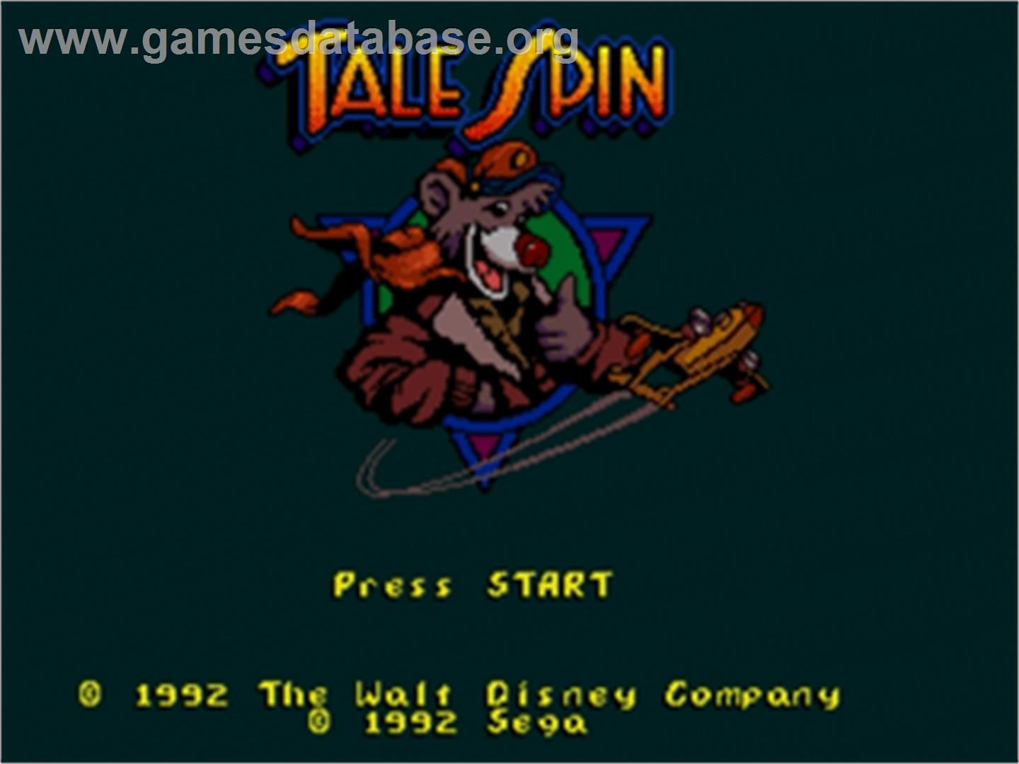 TaleSpin - Sega Nomad - Artwork - Title Screen