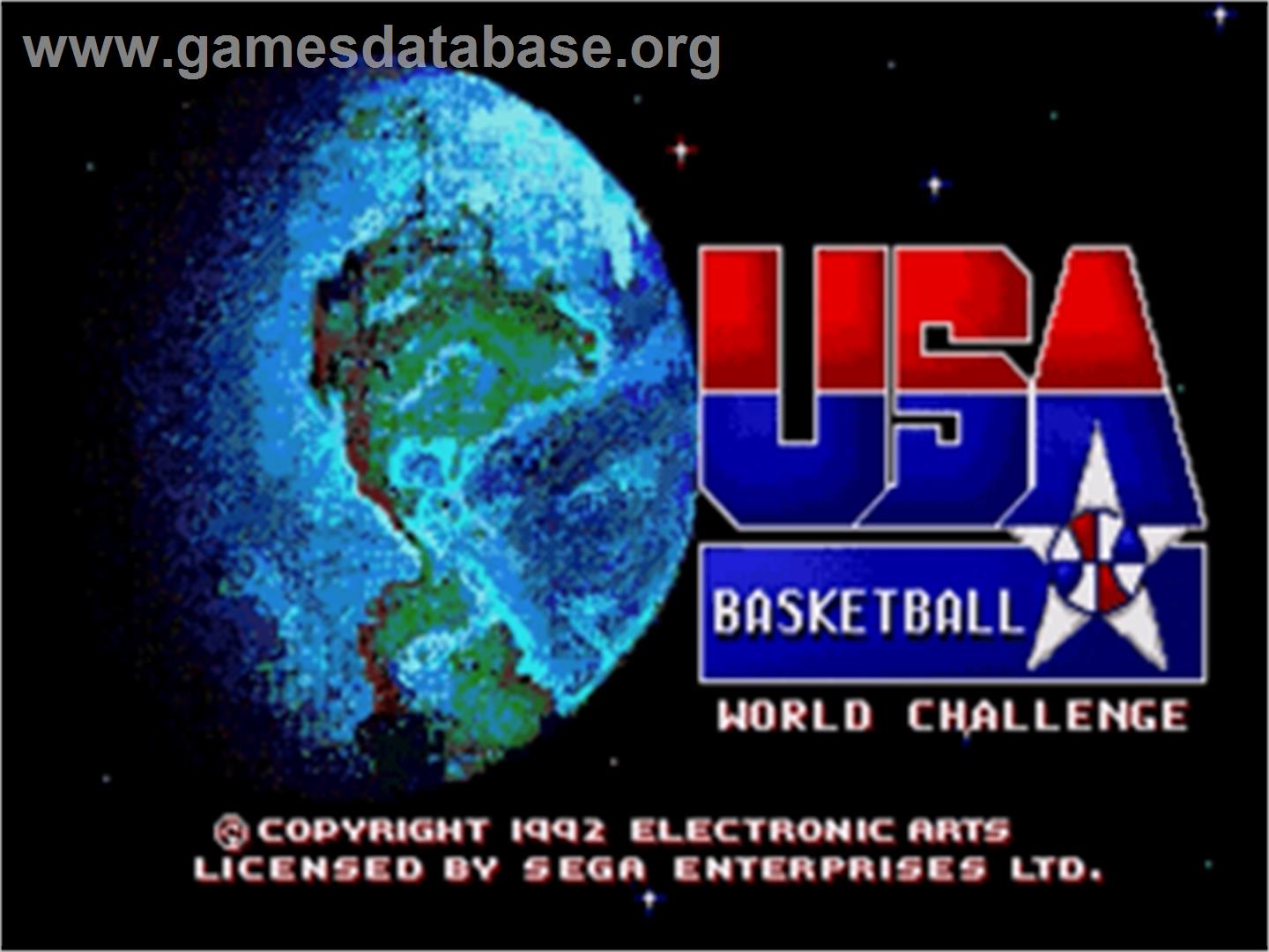 Team USA Basketball - Sega Nomad - Artwork - Title Screen