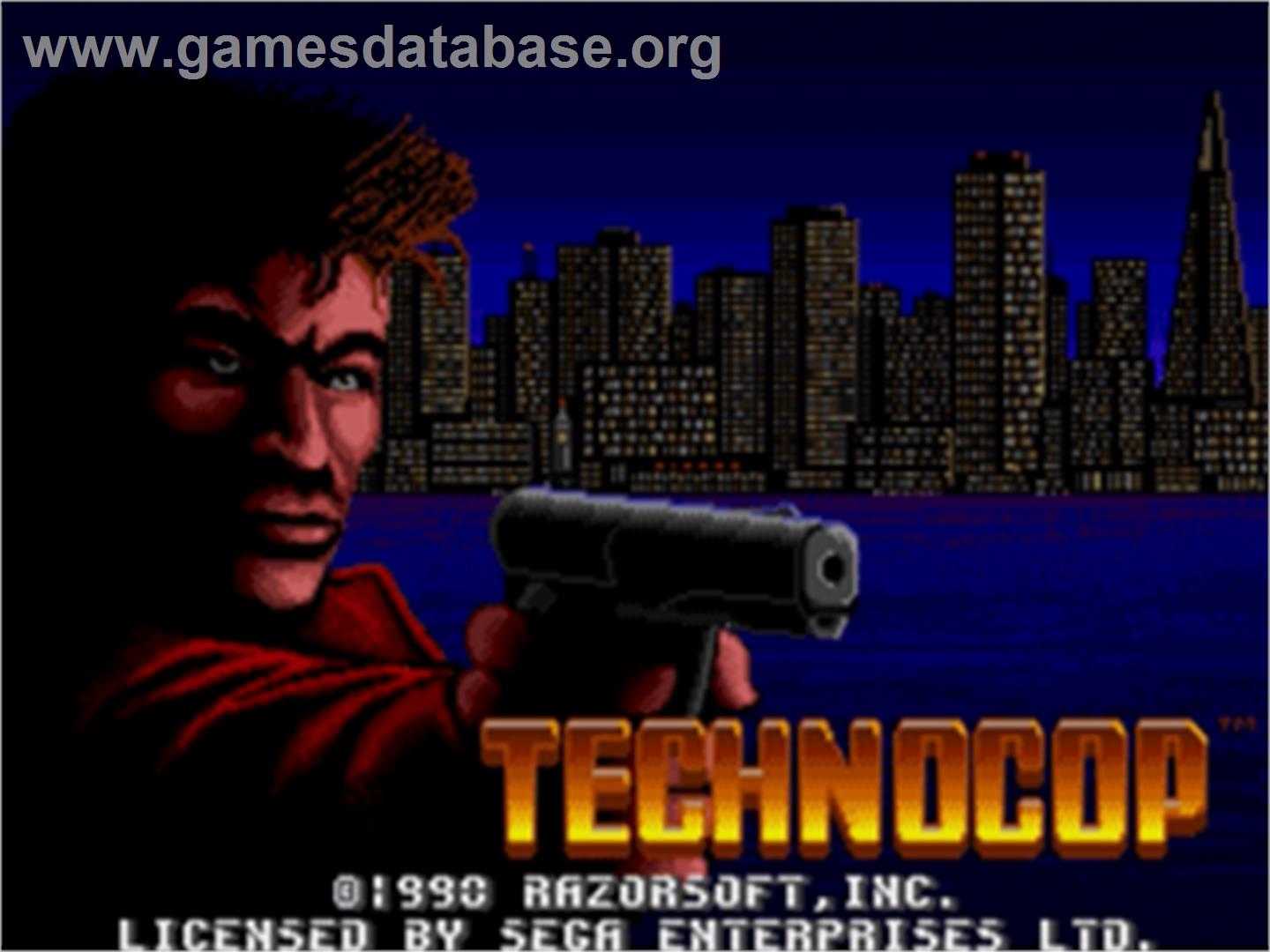 Techno Cop - Sega Nomad - Artwork - Title Screen