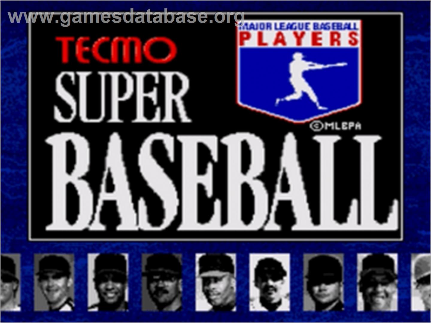 Tecmo Super Baseball - Sega Nomad - Artwork - Title Screen