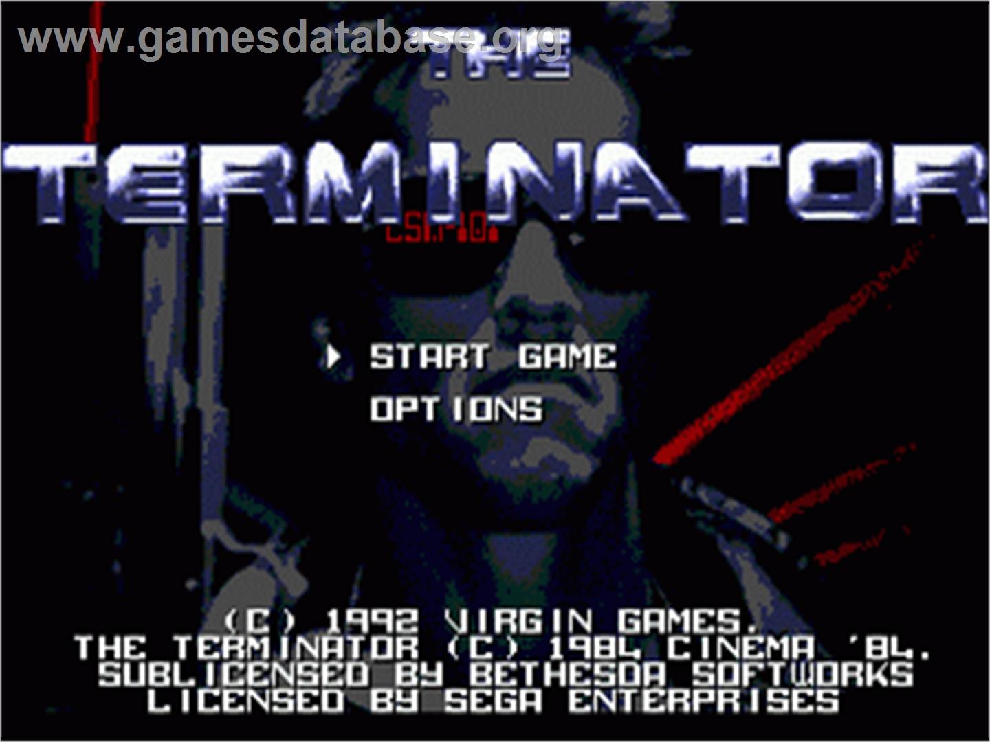 Terminator, The - Sega Nomad - Artwork - Title Screen