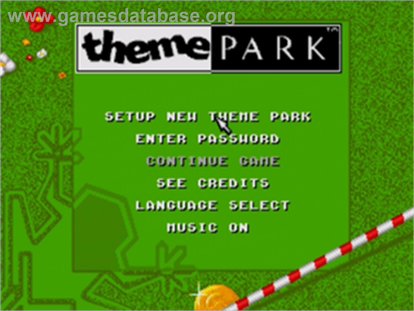 Theme Park - Sega Nomad - Artwork - Title Screen