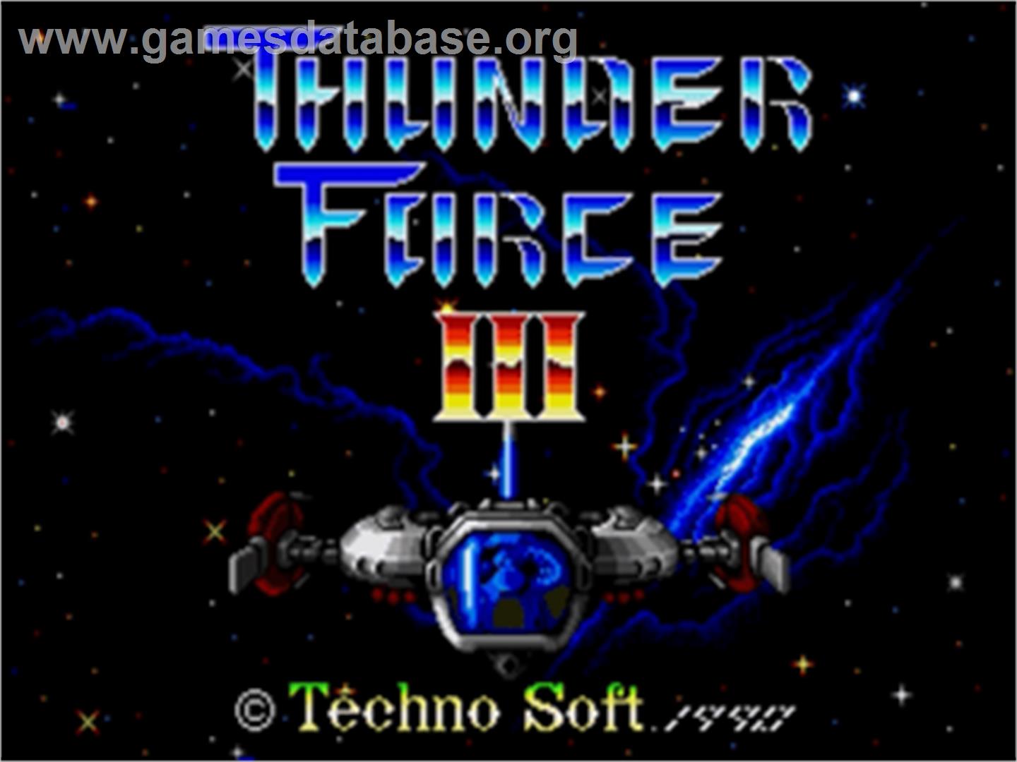 Thunder Force III - Sega Nomad - Artwork - Title Screen