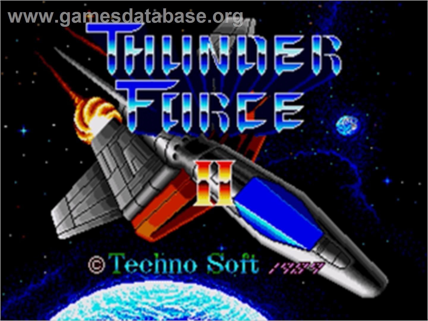 Thunder Force II - Sega Nomad - Artwork - Title Screen