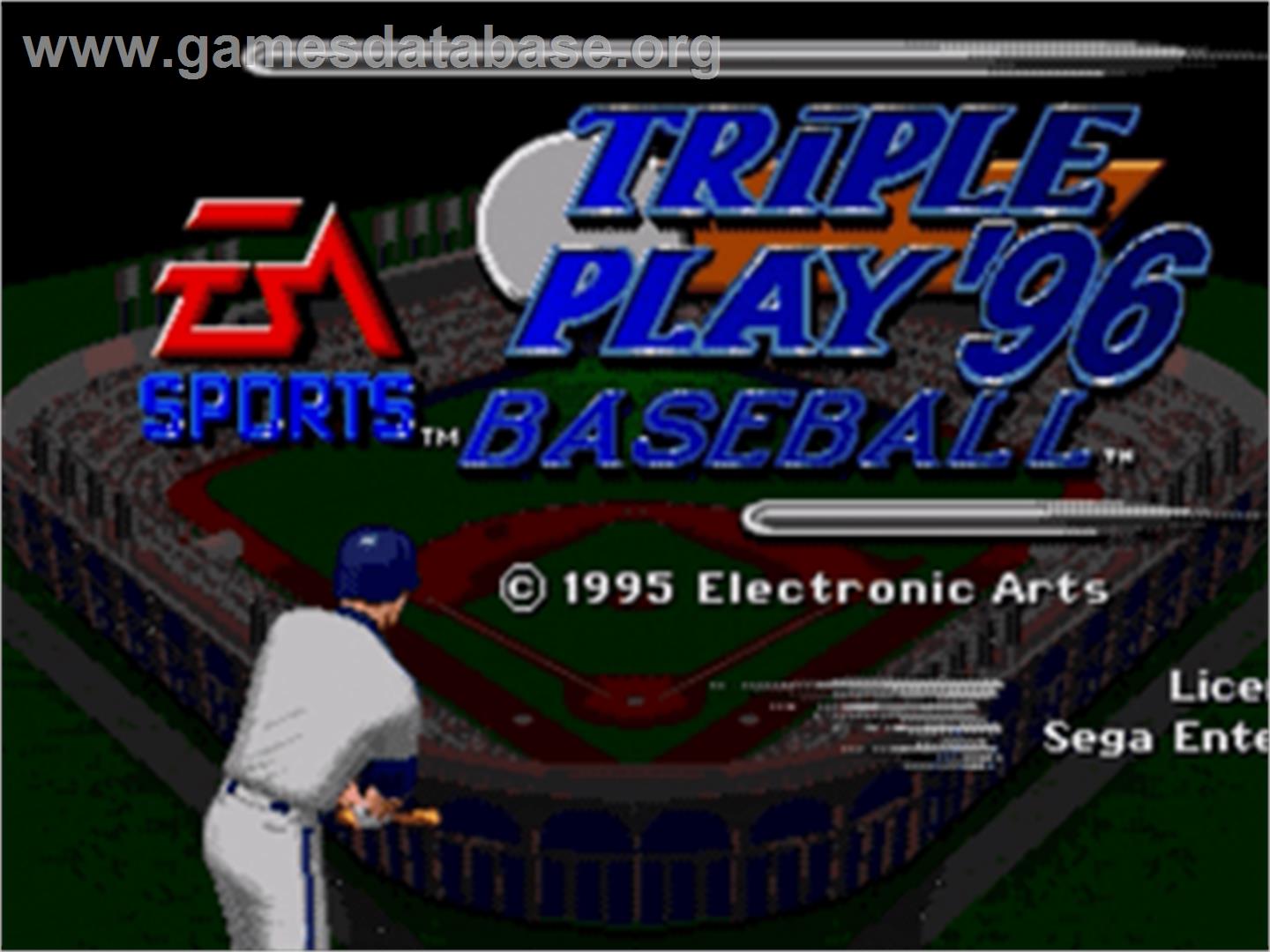 Triple Play '96 - Sega Nomad - Artwork - Title Screen