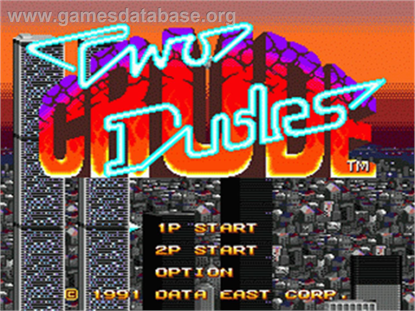 Two Crude Dudes - Sega Nomad - Artwork - Title Screen