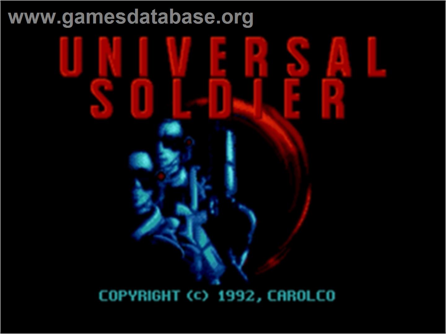 Universal Soldier - Sega Nomad - Artwork - Title Screen