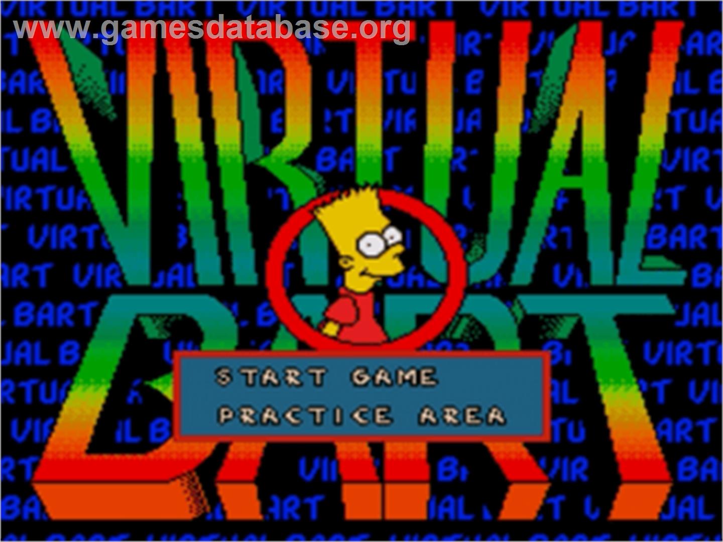 Virtual Bart - Sega Nomad - Artwork - Title Screen