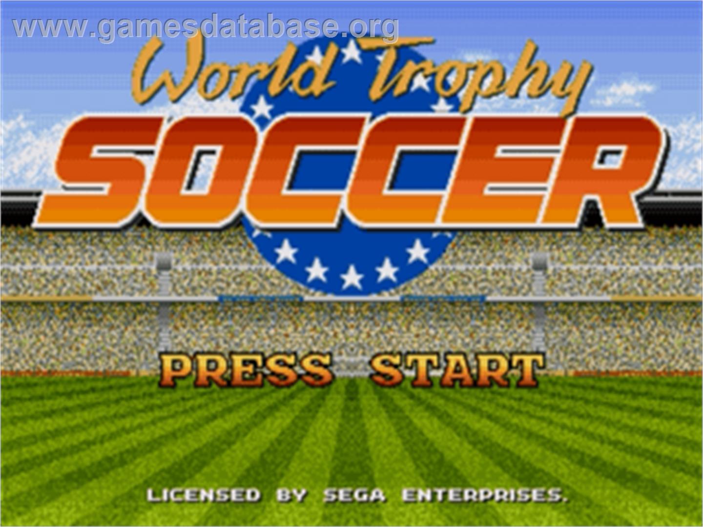 World Trophy Soccer - Sega Nomad - Artwork - Title Screen