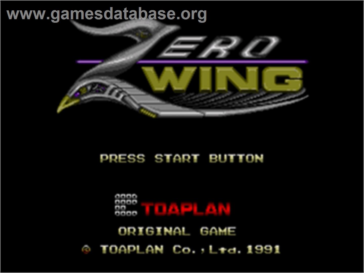 Zero Wing - Sega Nomad - Artwork - Title Screen