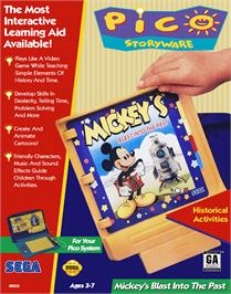 Box cover for Mickey's Blast into the Past on the Sega Pico.