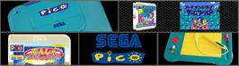Arcade Cabinet Marquee for Sonic The Hedgehog's Gameworld.