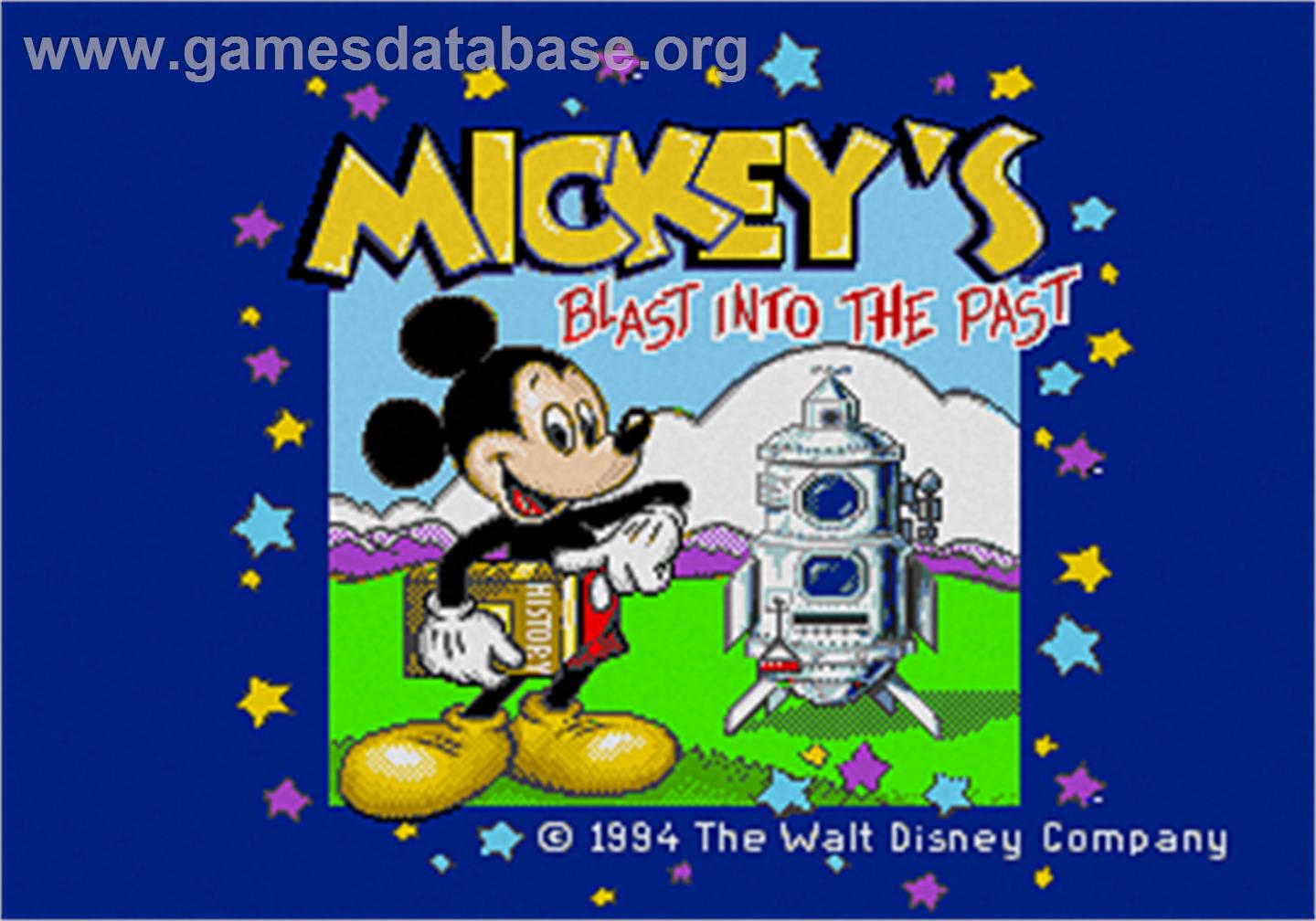 Mickey's Blast into the Past - Sega Pico - Artwork - Title Screen