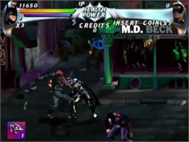 In game image of Batman Forever on the Sega ST-V.