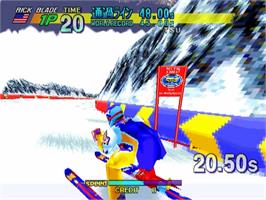 In game image of Winter Heat on the Sega ST-V.