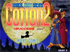 Title screen of Cotton 2 on the Sega ST-V.