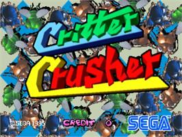 Title screen of Critter Crusher on the Sega ST-V.